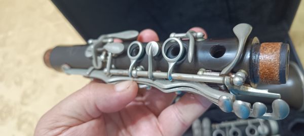 Clarinete G. Pruffer USA Silver Throat em Hard Huber Boquilha Premiere USA