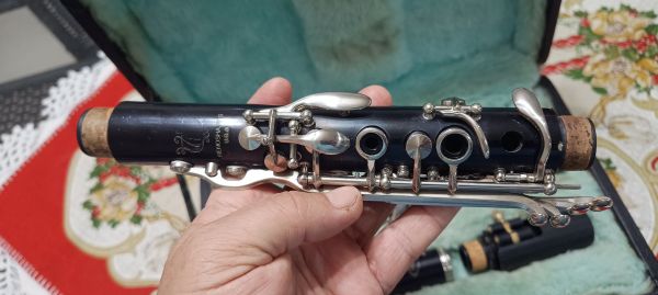 Clarinete Vito Kenosha Wis USA Sib 17 chaves Boquilha Rico Royal B3