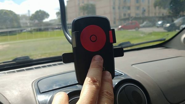 Suporte celular gps flexível Exbom Retrátil uso para-brisa veicular