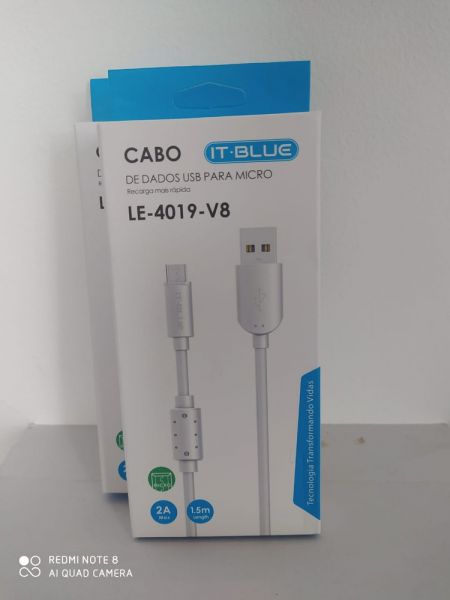 Cabo usb micro-usb V8 para celulares LE-4019-V8