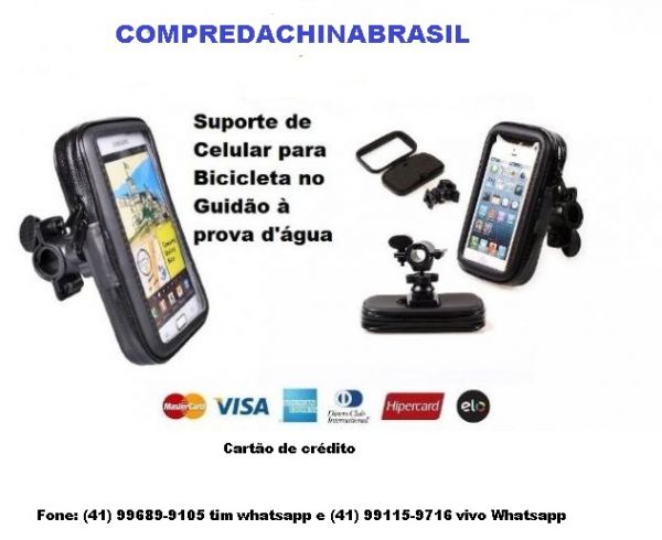 Suporte GPS Cel Resistente a agua Uso Guidão Moto Bike até 6.6 polegadas